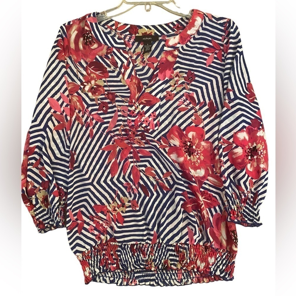 Alfani Dress Blouse Size 6 Floral